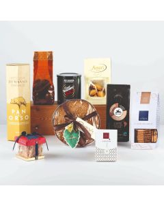 "Pausa Caffè" - Geschenkpackung mit Arabica-Kaffee, Pralinen, Haselnusskuchen