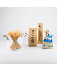 Cesto regalo Accessori cucina con pentola in vetro