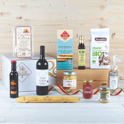 "Raffinato" - Gastronomic hamper with Strolghino salami, olive oil, balsamic vinegar