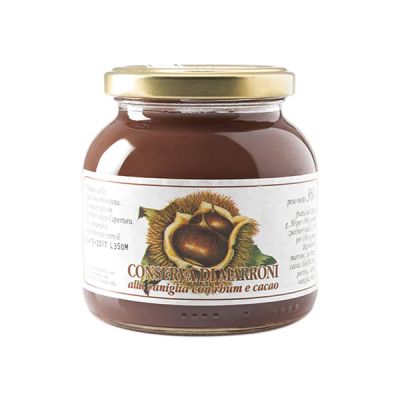 Cream of Marrons with rum and cocoa Andrini Marmellate 360 gr