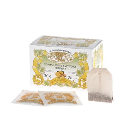 Organic Herbal Tea with Lemon and Ginger Brezzo 20 filters 30 gr