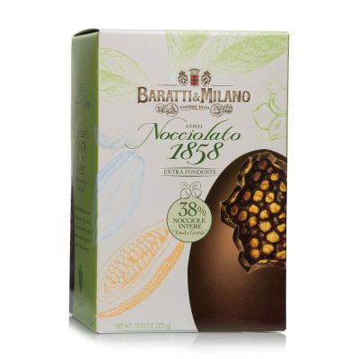 Chocolate Egg Nocciolato 1858 Extra Dark Chocolate Baratti&Milano 370 gr