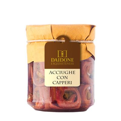 Anchovies with Capers Daidone Sicilian Exquisiteness 160 gr