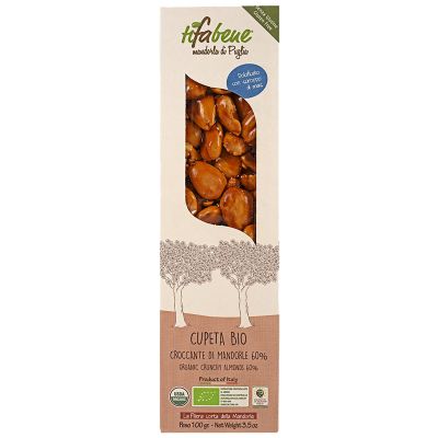 Cupeta organic almond brittle  Le Deliziose 100 gr
