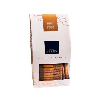 Biscuits Rigate with cocoa, vanilla and coffee I Dolci di Efren 180 gr