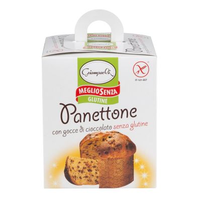 Panettone with Chocolate Drops Lactose free and Gluten free Giampaoli 400 gr