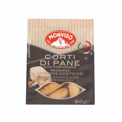 Mini Bread Sticks with Parmigiano Reggiano cheese Monviso 80 gr