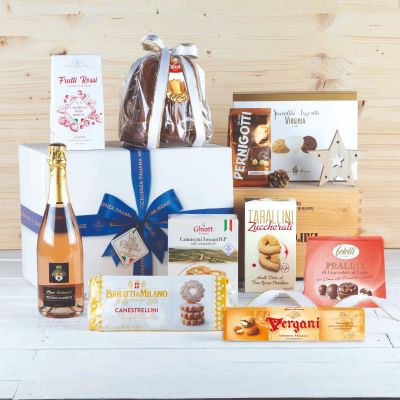 "DolciBontà" - Christmas gift hamper with pandoro, nougat