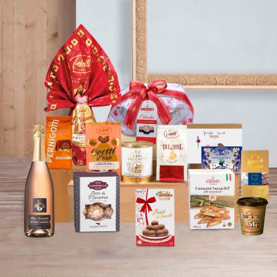 "Buona Pasqua" - Easter Gift Hamper with Colomba Bonifanti  , Easter Chocolate Egg