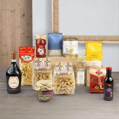 La Dispensa' - Gift box with pasta, organic sauce, legumes, in oil