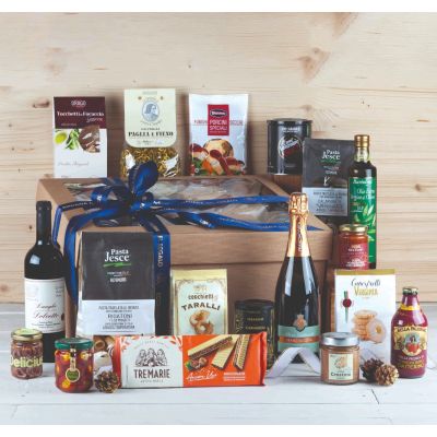 "Bontà Italiana" - Gastronomic hamper with pasta, rice, sauce, evo IGP olive oil