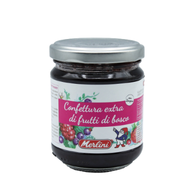 Extra Jam with wild Berries Merlini 200 gr