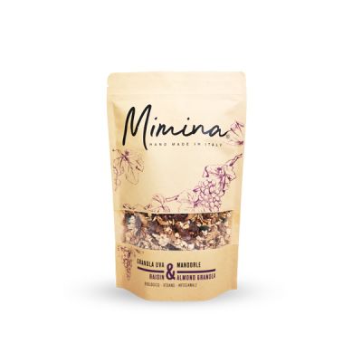 Granola with Grape and Almonds with no added refined sugars Mimina Granola 240 gr