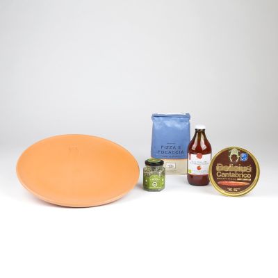 "KnIndustrie BoxGourmet Pizza" - Gift hamper Kitchen accessories with KnIndustrie pizza plate