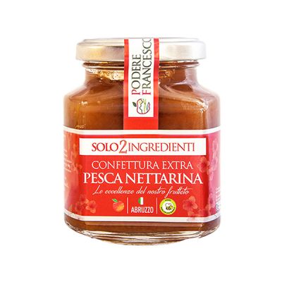 Jam of Extra Nectarine Peach Podere Francesco 220 gr