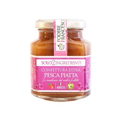 Extra jam of Flat Peaches Podere Francesco 220 gr