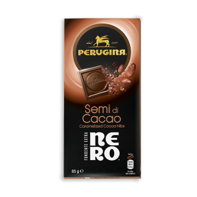 Extra dark chocolate bar 70% with cocoa beans Perugina 85gr