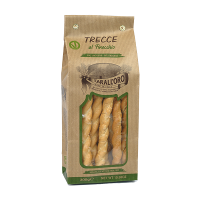 Savory vegan Trecce with fennel Tarall'oro 300 gr