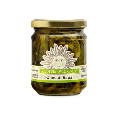 Rübenspitzen in nativem Olivenöl extra Masseria Mirogallo 180 gr