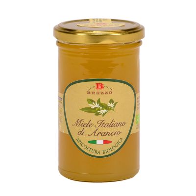 Italienischer Biologisches Honig mit Orangen Apicoltura Brezzo 350 gr