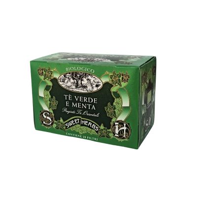 Bio Grüne Tea mit Minze Sweet Herbs Brezzo 20 Filter