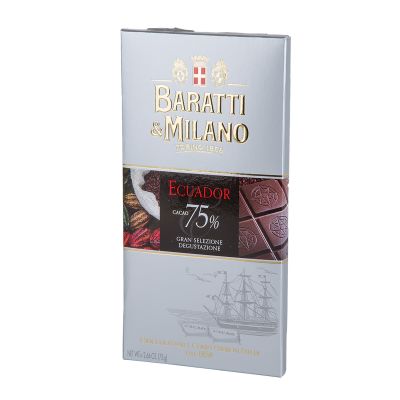 Zartbitterschokolade extra 75% Ecuador Baratti&Milano 75 gr
