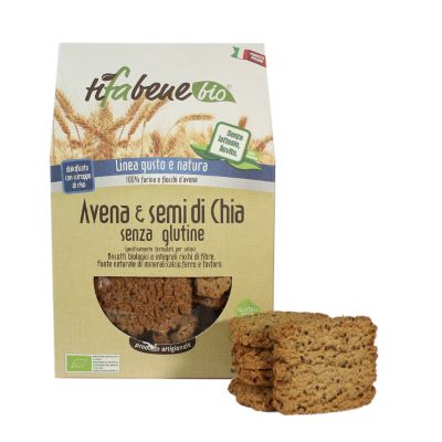 Glutenfreie Haferflocken und zuckerfreie Bio-Chiasamen-Kekse "TiFaBene" 250 g