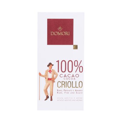 Criollo Kakao Dunkelschokolade 100% Domori 50 g
