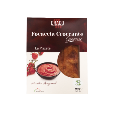 Knusprige Focaccia aus Genova "Pizzata" Forneria Genovese Drago 150 gr