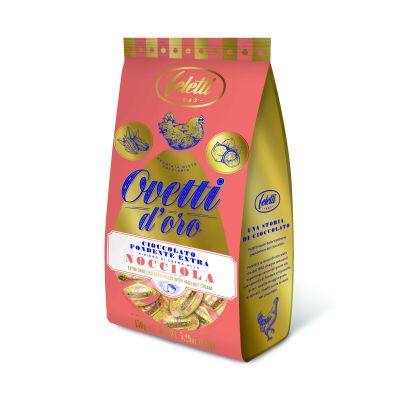 Zartbitterschokolade Ostereier gefüllt mit Haselnusscreme Feletti 150 gr