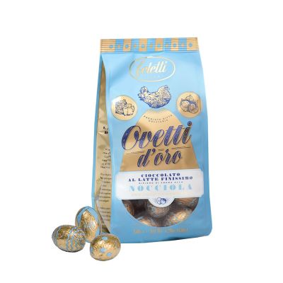 Schokoladen Eier mit Milchschokolade und Haselnusscremefüllung Feletti 150 gr