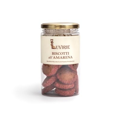 Handgefertigtes Gebäck  mit Amarena-Kirsche Luvirie 210 gr