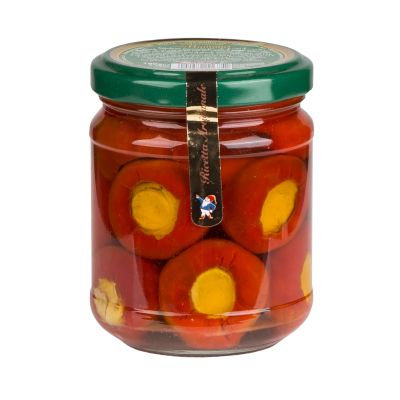 Gefüllte Paprika mit veganem Hummus (Kichererbsen) Merlini 190 g