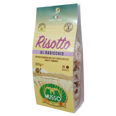 Risotto mit Radicchio und Carnaroli-Reis DOP  Baraggia Azienda Agricola Musso 300 gr