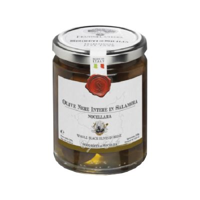 Schwarze Nocellara-Oliven in Salzlake Segreti di Sicilia 290 gr