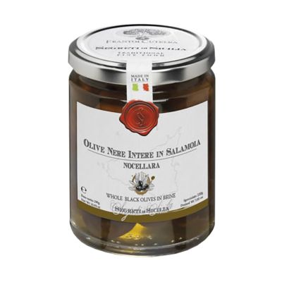 Schwarze Nocellara-Oliven in Salzlake Segreti di Sicilia 290 gr