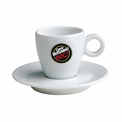 Weiße Kaffeetasse Caffè Vergnano 1882