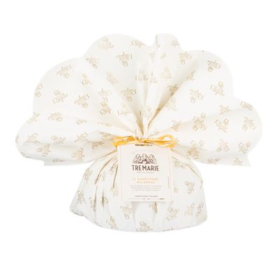 Handverpackter flacher Mailänder Panettone Classico  Tre Marie 750 gr