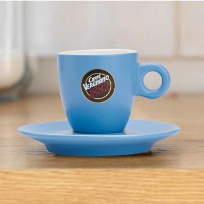 Hellblaue Kaffeetasse Caffè Vergnano 1882