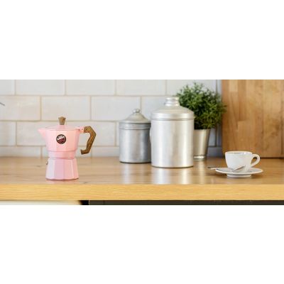 Rosa Kaffeekanne Collezione Caffè Vergnano 1882