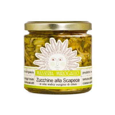 Zucchini in der Scapece in nativem Olivenöl extra Masseria Mirogallo 215 gr