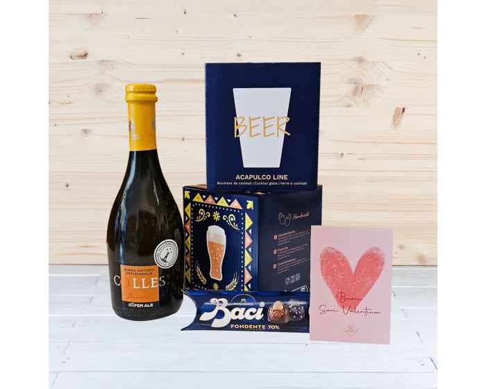 Regalo San Valentino con Baci Perugina bicchieri birra