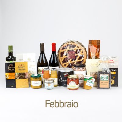 "DispensaBox Febbraio, Marzo, Aprile" - Box dispensa abbonamento trimestrale prodotti tipici, accessorio cucina in regalo