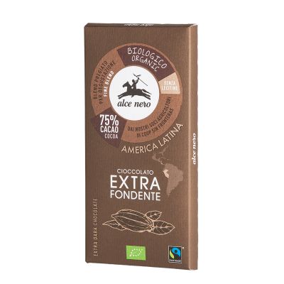 Cioccolato Extra Fondente Biologico Fairtrade in Astuccio Alce Nero 100 gr