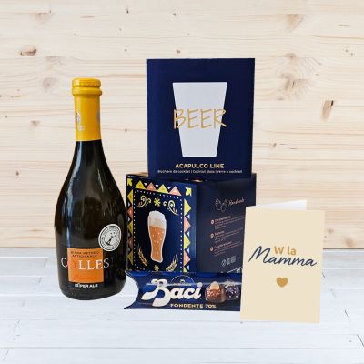 "Beer Lovers" - Regalo Festa della Mamma con bicchieri birra, Baci® Perugina