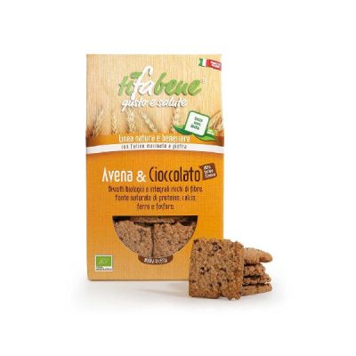 Biscotti Avena e Cioccolato Biologici e Integrali TiFaBene 250 gr
