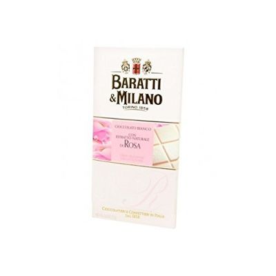 Cioccolato Bianco con Estratto Naturale di Rosa Baratti&Milano 75 gr