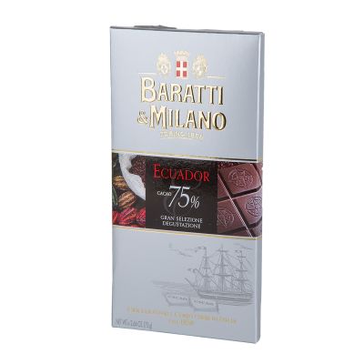 Cioccolato Extra Fondente 75% Ecuador Baratti&Milano 75 gr