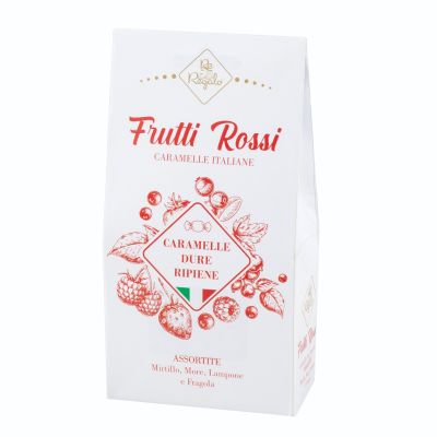 Caramelle ripiene assortite in astuccio "Frutti Rossi" 80 gr