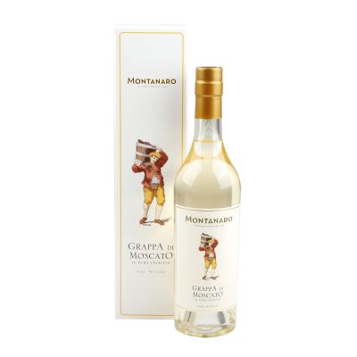 Grappa di Moscato di pura vinaccia Distilleria Montanaro 50 cl